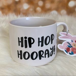 Whimsical Cupboard 10 strawberry Hip Hop Hooray Inscribed Bunny Mug